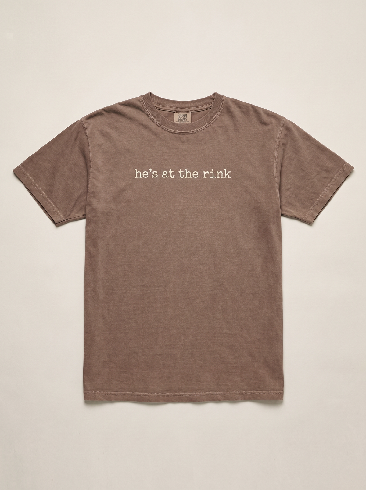 He's at the Rink - espresso flat-lay