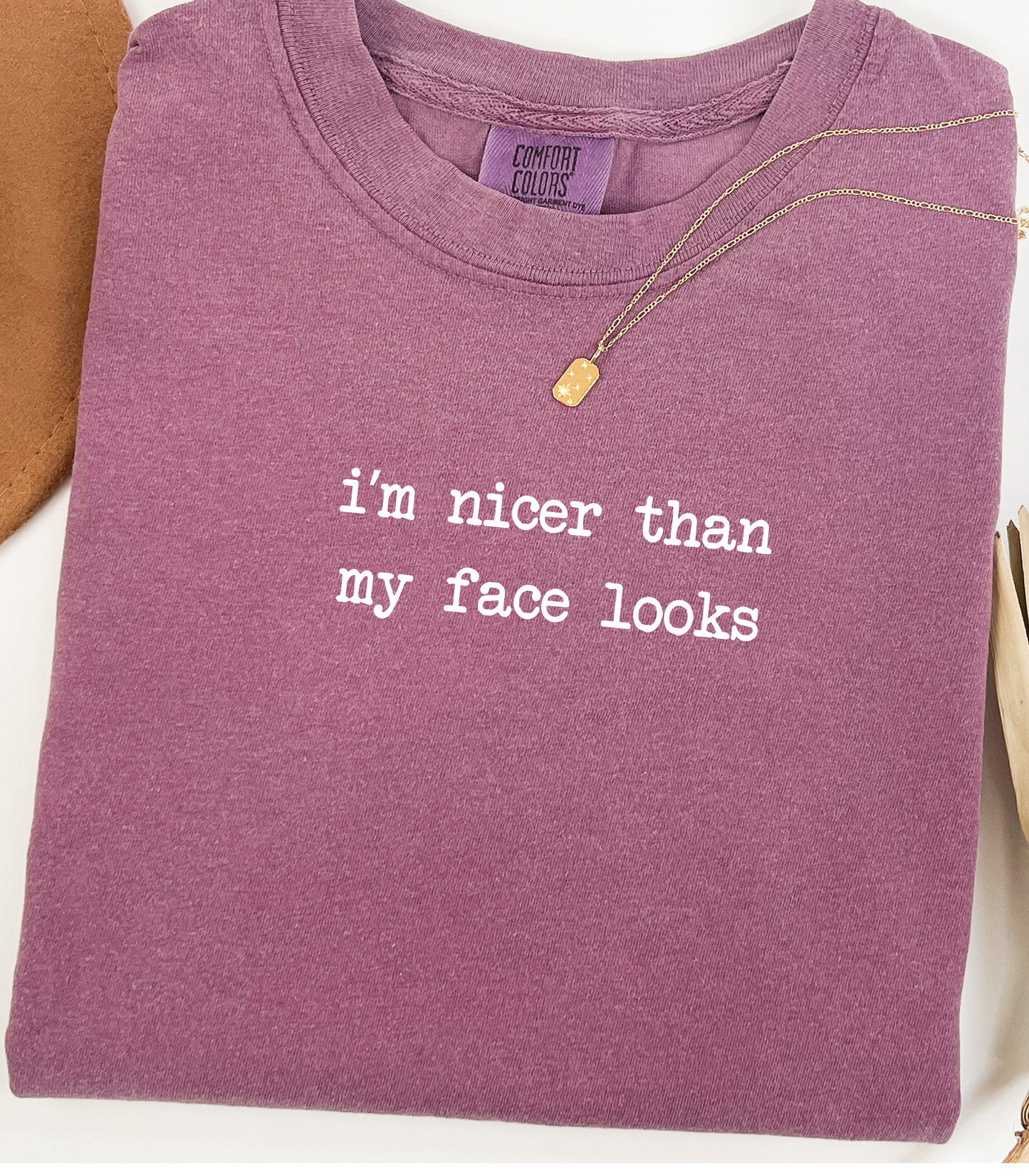 I'm Nicer Than My Face Looks | Comfort Colors® Tee