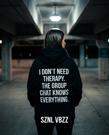 SV Statements Group Chat hoodie — night editorial