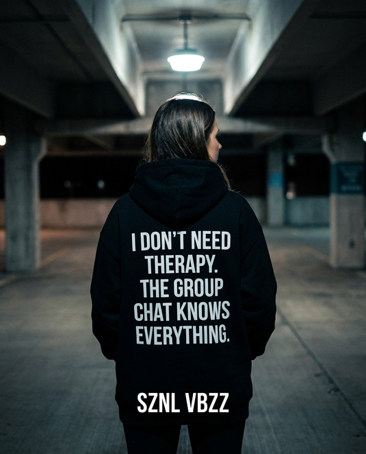 SV Statements Group Chat hoodie — night editorial