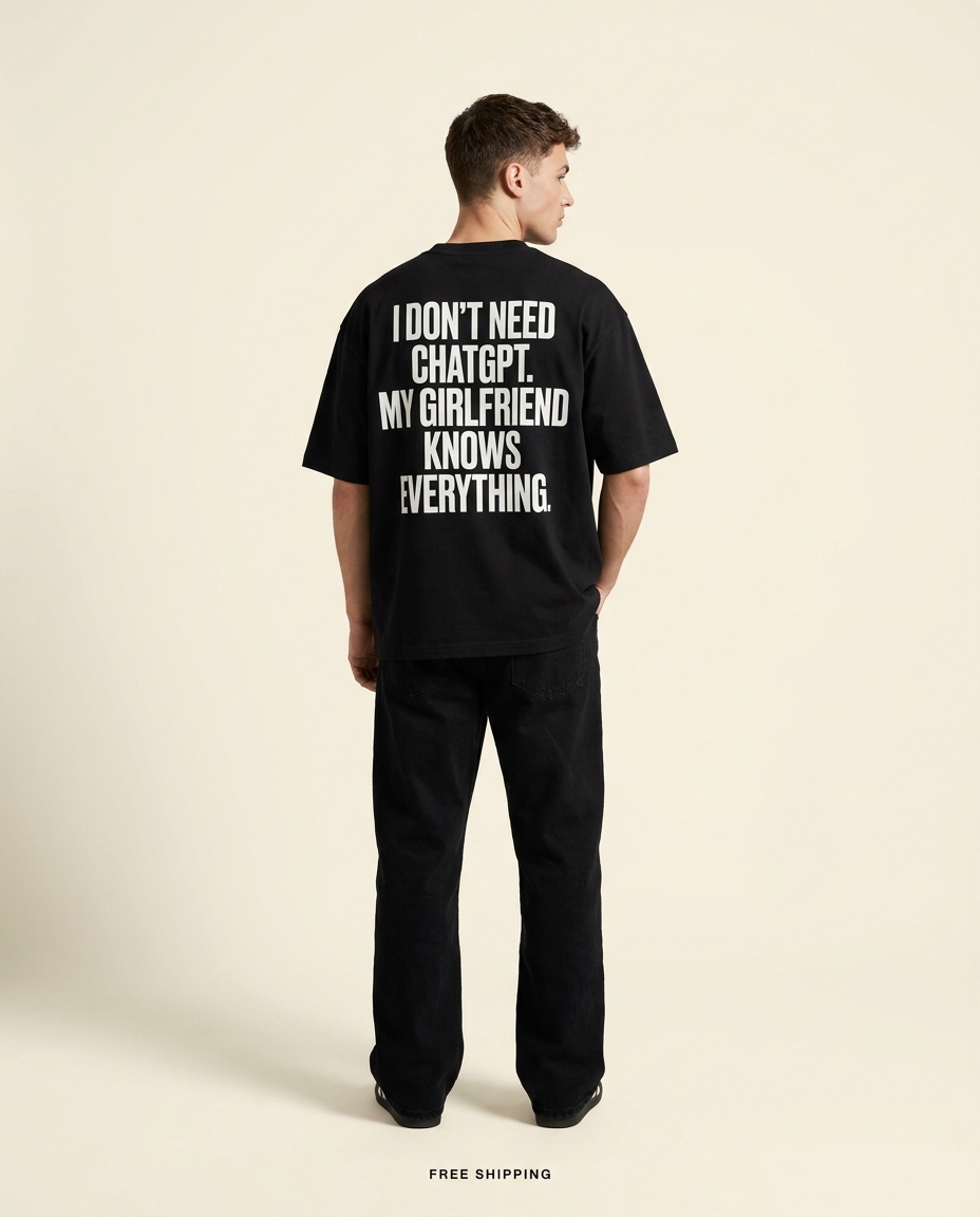 I Don't Need ChatGPT tee back print, studio